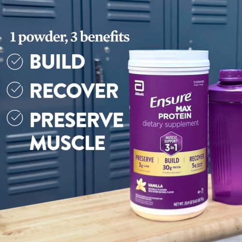 Ensure Max Protein 3-in-1, Vanilla Powder, 30g Protein, Creatine, 2 Pack - image 3