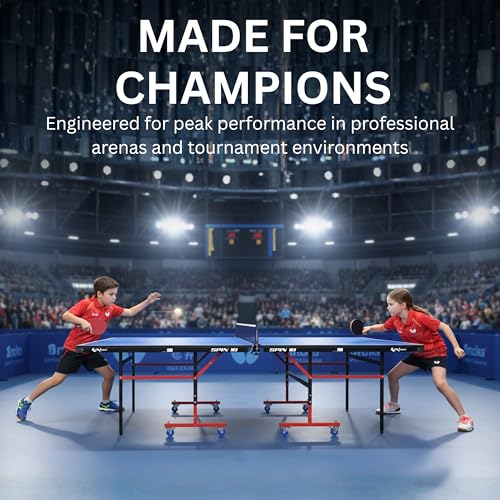 Image of Full-Size Table Tennis Table for Home, 18mm UV-Coated Top, UV & Scratch Resistant, TTFI Approved, Smooth Bounce, Indoor TT Table, tt Table for Home and Clubs, Spin 18