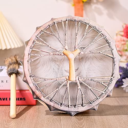 Tambor Etéreo Chamánico con Baqueta, Símbolo de Música Espiritual Siberiana para Sanación por Sonido para Niños y Adultos miniatura 4