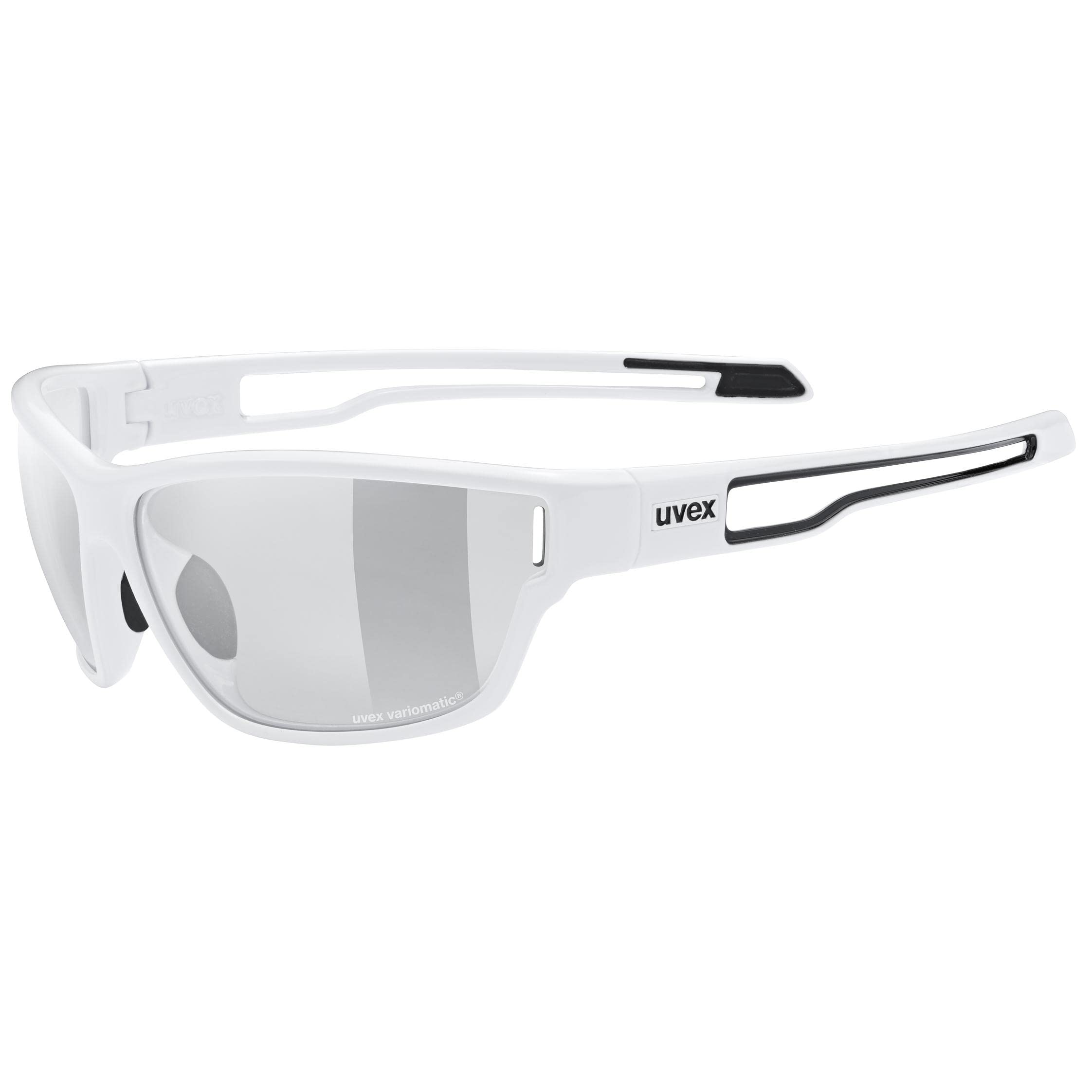 uvex sportstyle 806 V - Outdoorbrille für Damen und Herren - selbsttönend - beschlagfrei - white/smoke - one size