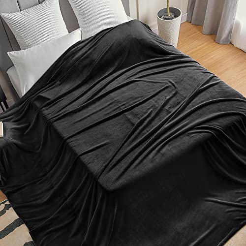 Image of BEDELITE Big Fleece Blanket 120 inch x 120 inch (10' x 10'), Super Soft Fluffy Fuzzy Oversized King Blanket for Bed, Couch, Sofa, Camping, Extra Large Fits Whole Family, Black