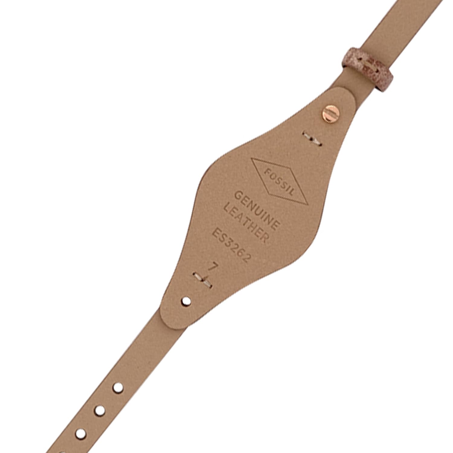 Fossil Bracelet de Montre pour Femmes 8mm, Cuir Beige, Bande de Rechange Originale pour ES3262