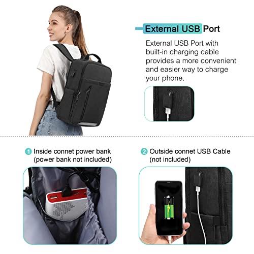LOVEVOOK-Laptop-Backpack-for-Women-Men-156-InchTravel-Backpack-for-Women-FashionBackpack-Purse-Laptop-Bag-Work-Bag-BookbagsNurse-Teacher-College-School-BackpackBack-Pack-with-USB-PortBlack