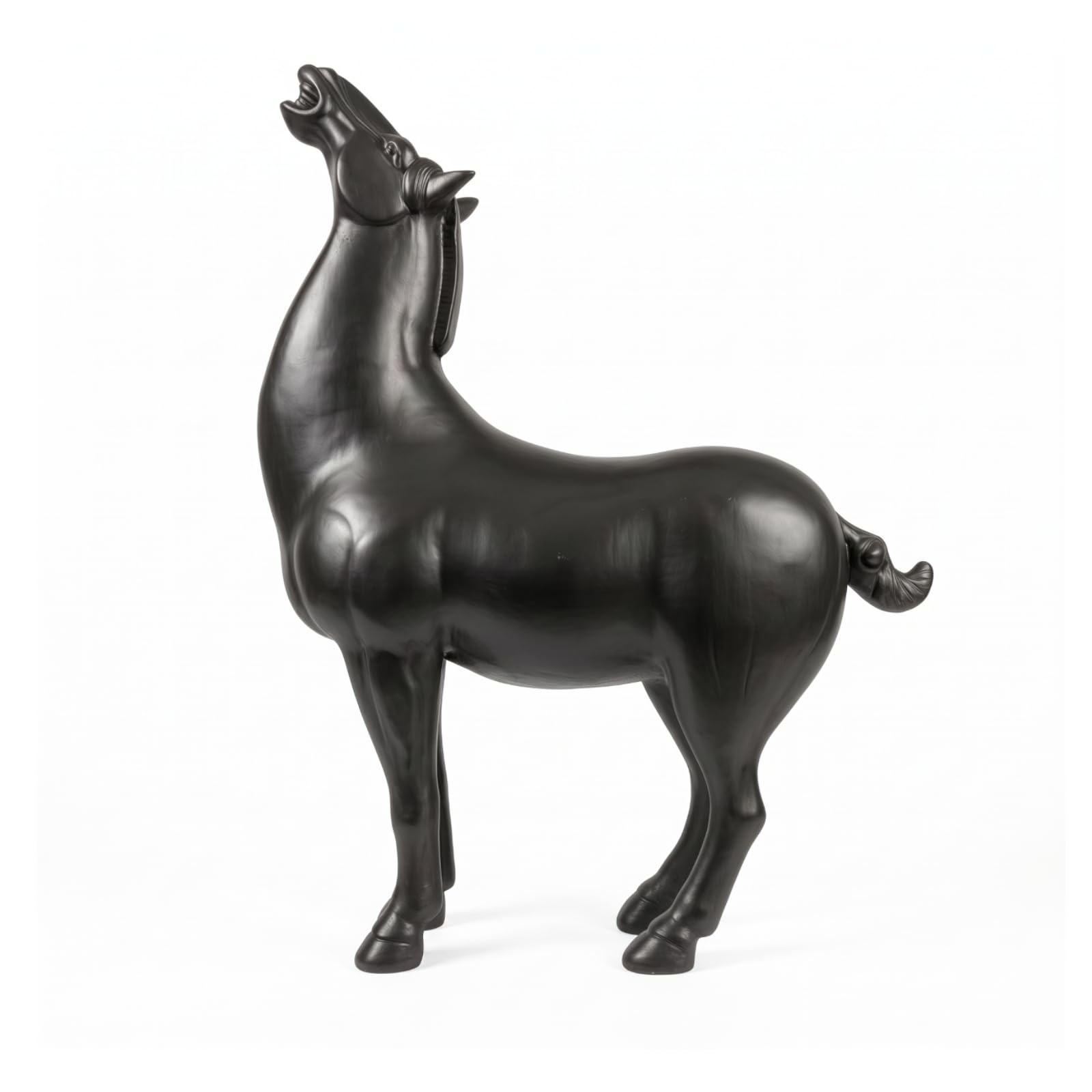 Baoblaze Escultura de Caballo Abstracto Estatua Figura Adorno de Caballo Decorativo en Resina con Líneas Fluídas y Cola Acabado, Largo 50 Cm, Ancho 22 Cm, Alto 76 Cm, Estilo Chino Moderno