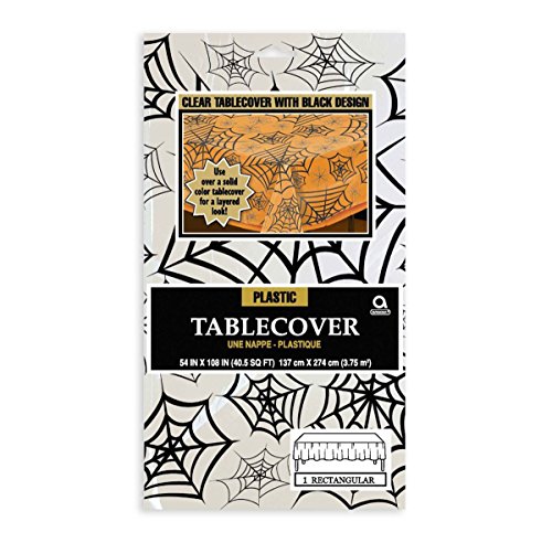 Spider Web Plastic Table Cover - 54