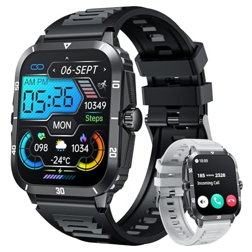 Montre Connectée Homme Smartwatch Sport: Repondre Appel 2.0 Pouces 3ATM Étanche Écran Tactile Bracelet Connectee avec Moniteur de Sommeil Fréquence Cardiaque Podomètre Fitness Tracker pour Android iOS