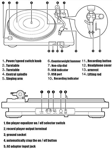 WSMLA Turntable Disque Vinyle Lecteur Turntable Disques Vinyle Support Lecteur Vinyle Support du Plateau tournant à MP3… - Les Beatles, Paul McCartney, John Lennon, RIngo Starr, George Harrison WSMLA Turntable Disque Vinyle Lecteur Turntable Disques Vinyle Support Lecteur Vinyle Support du Plateau tournant à MP3… – Image 5