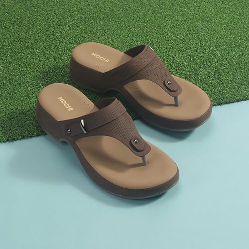 Image of Mochi Women's Thong Sandals with Perforated Strap