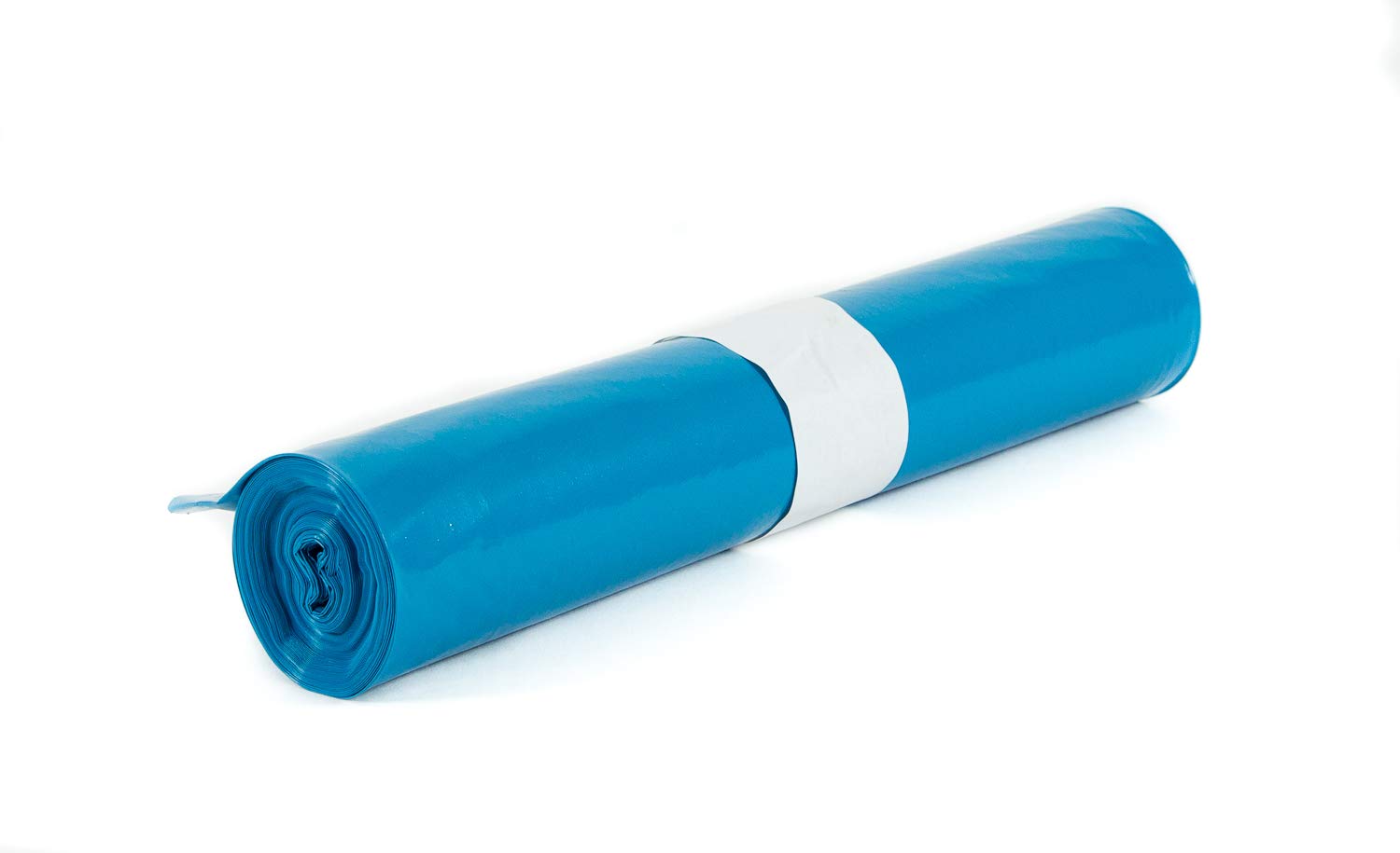 Hygiene VOS 100 Stück Stabile Müllsäcke Abfallsack Extra Stark 70 cm breit und 110 cm lang - 10 Rollen zu je Blau Müllbeutel mülltüten 120l Fassungsvolumen - Aus Umweltfreundlicher Reyclingfoli