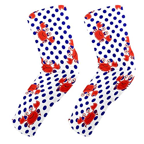 Genouillères rembourrées anti-chocs imprimé pois bleus et crabes