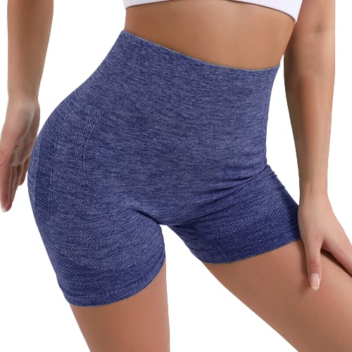 Image of Women's Gym Shorts Booty Scrunch High Wasit Seamless Sports Shorts Workout Push Up Shorts Cycling Fitness Running Shorts