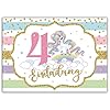 Junaversum Lot de 12 cartes d’invitation pour 4ème anniversaire d’enfant Motif licorne arc-en-ciel