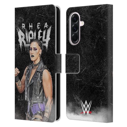 Protection intégrale en cuir pour Samsung Galaxy A56 5G avec porte-cartes WWE