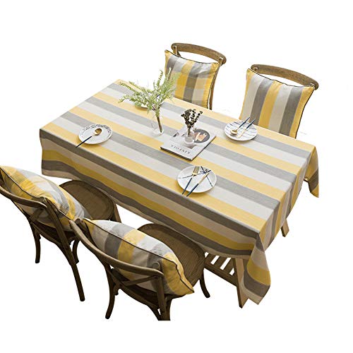 Nappe en lin coton rayé haut de gamme pour décoration de restaurant