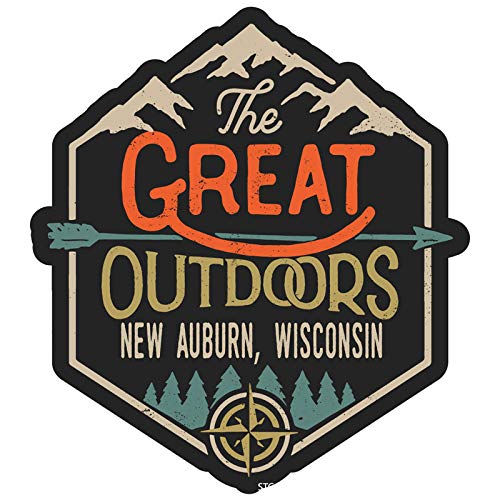 New Auburn Wisconsin The Great Outdoors Design 2-Inch Fridge Magnet