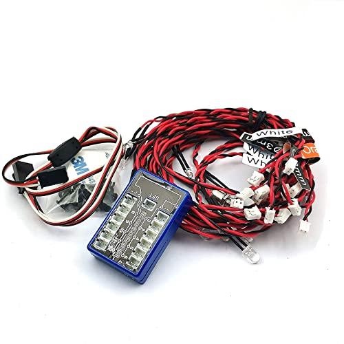 Devmo Rc Car Headlights Taillight Rc Truck Led Lights Flashing Light Lamp 12 Led 5 Operation Modes For 1/10 Rc Trucks, Crawler, Off-Road, Sport Racing #TOP2