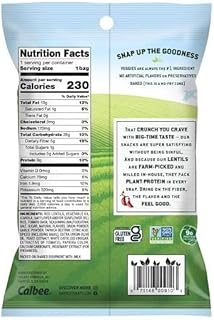 Harvest Snaps Red Lentil Snack Crisps, Tomato Basil, Plant-Protein, Gluten Free & Non-GMO, 1.75 Ounce (Pack of 8)