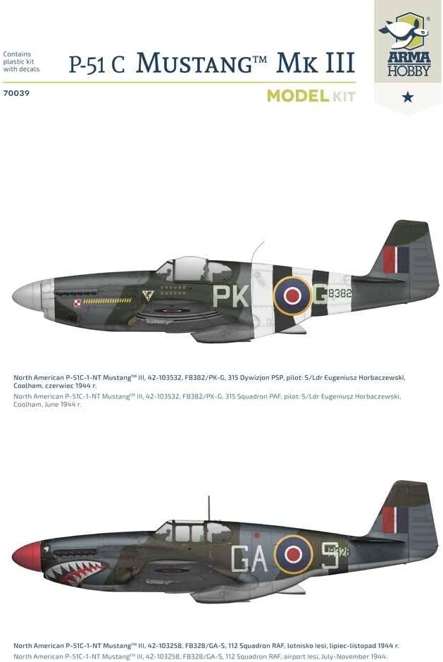 Arma Hobby 1/72 P-51 C Mustang Mk. III Model Kit