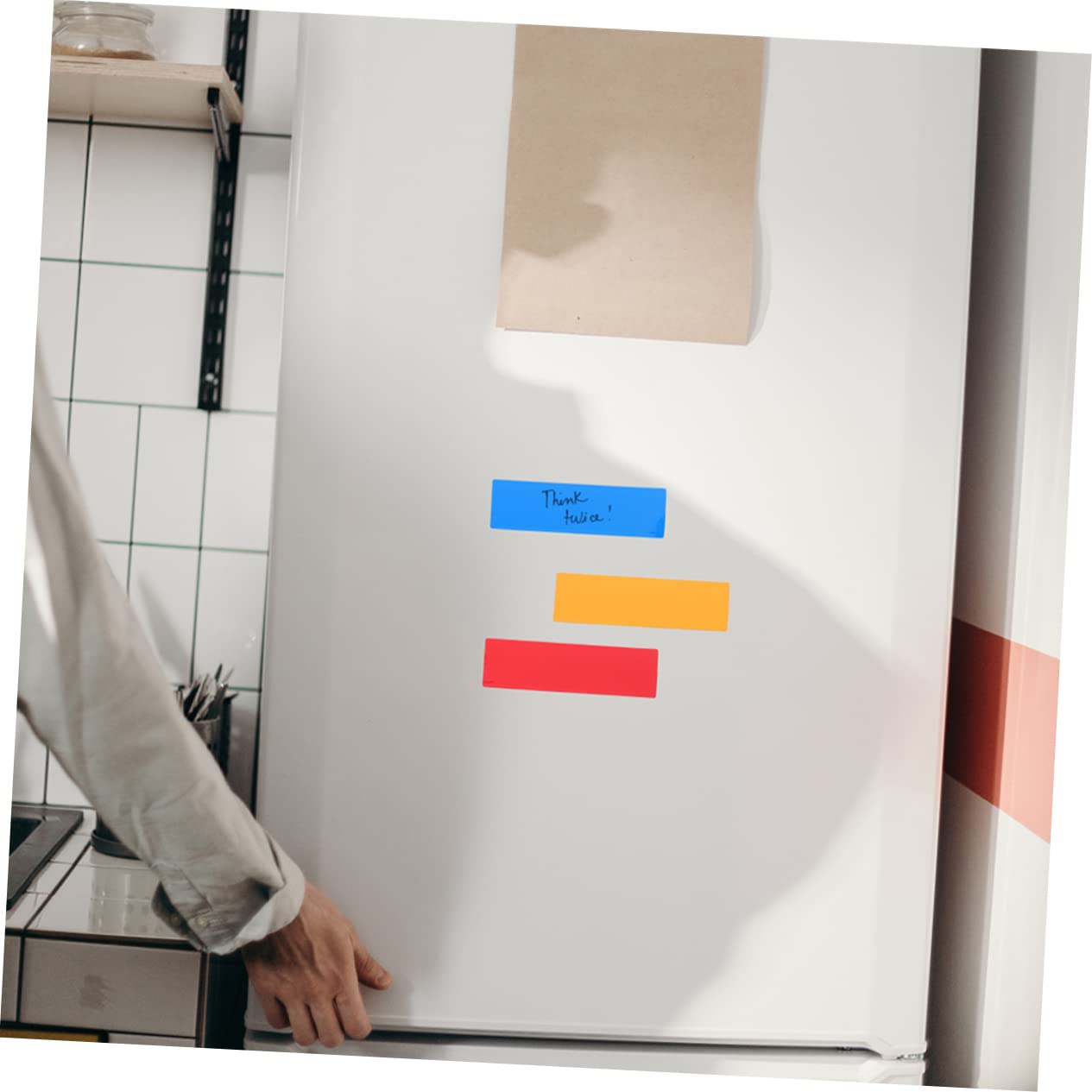 MAGICLULU 60pezzi Etichette Magnetiche Cancellabili Secco Scrivibili Su Magneti Dai Colori Vivaci Pratiche Per Aule Uffici e Depositi