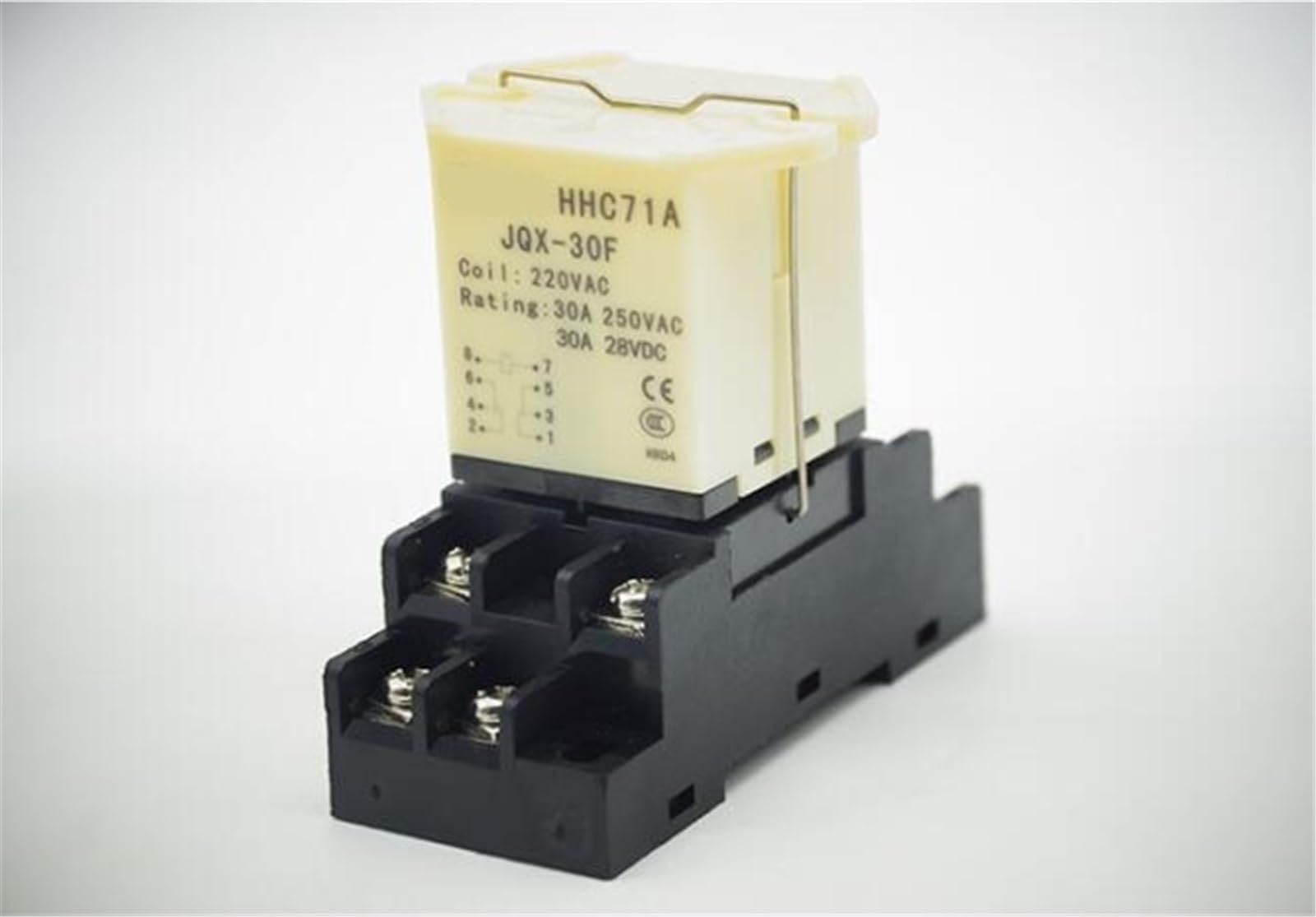 Relé JQX-30F 2Z 30A 8 pines interruptor electromecánico con base para circuito CA 110V 6