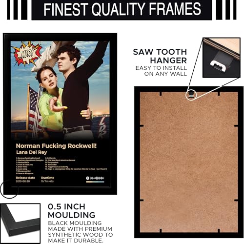 Image of BLINKART LanaDelRay - Norman Fucking Rockwell Wall Photo Frames | Wall Art for Bedroom, Living Room, Studio or Office | Album Cover Print with Spotify Song Link QR Code | Gift for Fans - 8x12 In