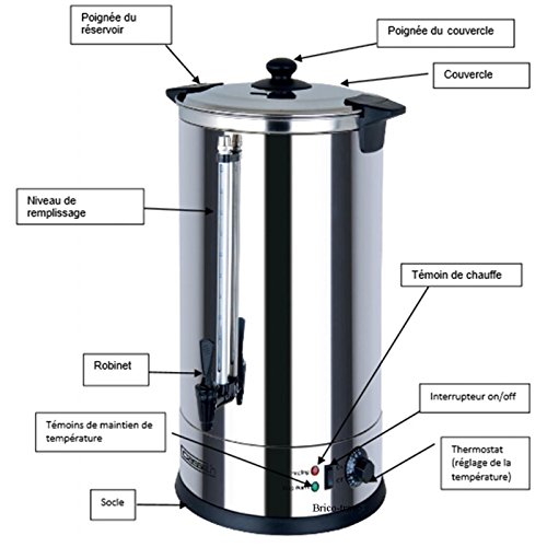 Casselin CDEC68 – Dispensador de agua caliente, 6,8 litros - Imagen 3