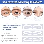 12Pairs Airbrush Eyebrow Shaping Stickers Adhesive Stencils Shape Tape Disposable Microblading Stamp Airbrush Brow Mapping Guide Semipermanent Auxiliary Air Brush Templates - Image 5