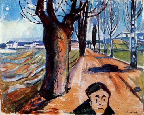 Peinture Edvard Munch le meurtrier dans la ruelle pour sublimer un grand mur de bureau
