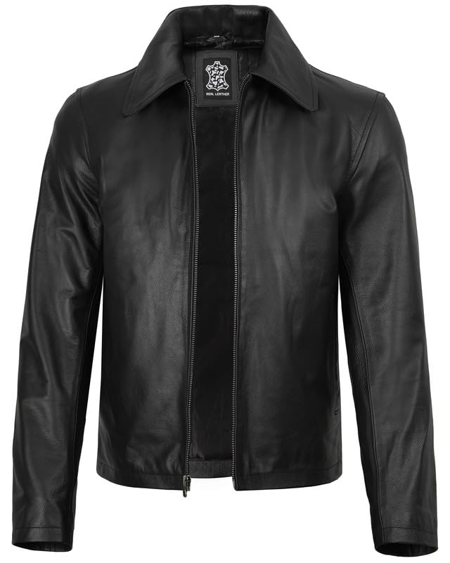 Image of Decrum Leather Jacket Men - Casual Stylish Cowhide Leather Jackets for Men