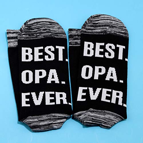JXGZSO 2 Pairs Opa Gift Grandpa Socks Papa Gift Best Opa Ever Father's Day Gift3