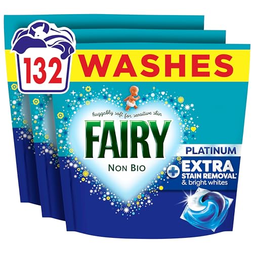 Image of Fairy Non Bio Platinum Washing Pods Extra Stain Removal (44ctx3) 132ct