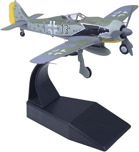 Miniatura 7 de Udnorbay Avión de combate alemán Wulf Fw 190A-8 Modelo de avión de metal 172 Avión militar Modelos avión fundido a troquel