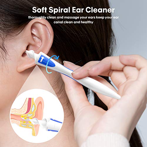 image for DELUX Ear Wax Remover,Q-Grips Ear Wax Removal,Silicone Soft Spiral Ear