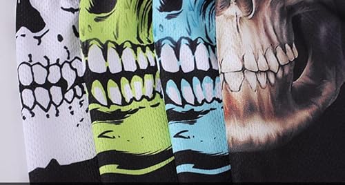 Kingree Balaclava Ski Mask, Motorcycle Helmets Liner Ski Gear Neck Gaiter, Animal Print Series Quick-Dry Mask (19 Skull-Mask) #TOP5