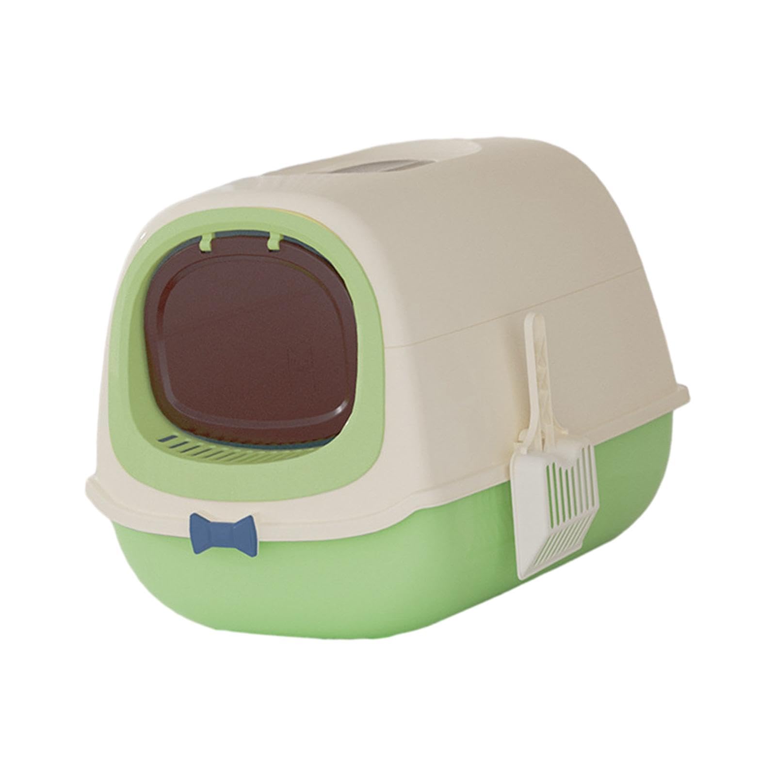 Arenero para Gatos con, Bandeja Extraíble, Timbre, Entrada Ancha, Apto para Gatos Y Gatitos de Interior.