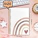 FDHSPAAM Boho Rainbow Inspirational Spiral Journal Notebook 5.5x8.3in, Affirmation Journal for Women, A Negative Mind Will Never Give You a Positive Life Motivational Notebooks for Note Taking