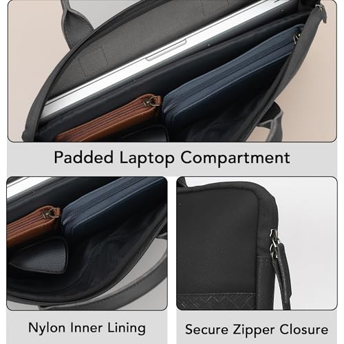 Image of OBLIQUE Rio Pro 15.6 inch Laptop Messenger Bag | Sling Office Bag For Man & Woman | Padded Compartments, Faux Leather, Detachable Shoulder Strap | Ideal for Gift | Office Essentials