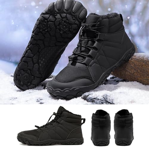 Barefoot Shoes Winter, Footwear Barefoot Mens, Wide Toe Winter Simple Warm Casual Cotton Boots Sneakers2