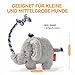 AUSCAT Plüsch Hundespielzeug Seil, Langlebiges Hundespielzeug Quietschend für Welpen und Kleine bis Mittelgroße Hunde (Nicht für Aggressive Kauer), Krokodi & Elefant & Flamingo