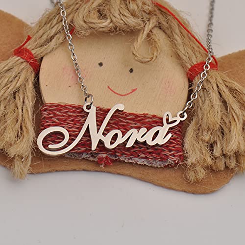 Collier avec pendentif en forme de cœur personnalisé - Modèle ajustable gravé