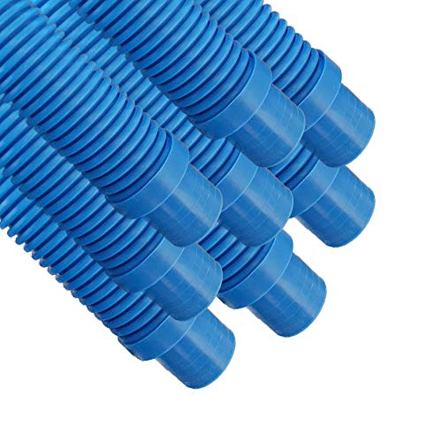 Puri Tech Universal Swimming Pool Cleaner Durable Hose 48 Long Blue Color 8 Pack Fit Including Hayward Navigator, Vac Ultra, AquaBug, Polaris ATV and More