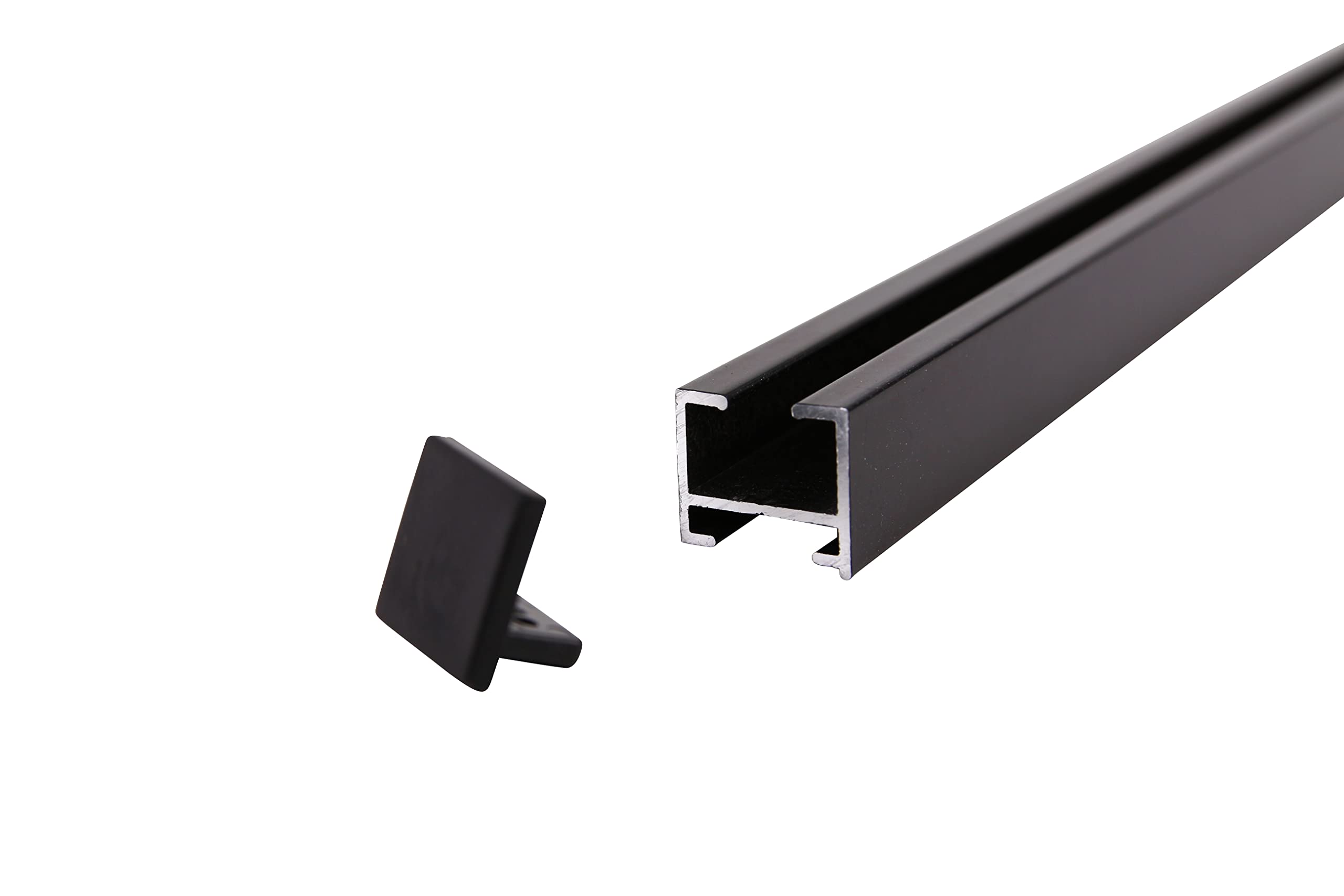 Deco-Raum Binario per tende su misura in alluminio con scorrimento interno rettangolare piatto fissaggio a soffitto asta per tende binario per tende a pannello binario con scorrimento interno per