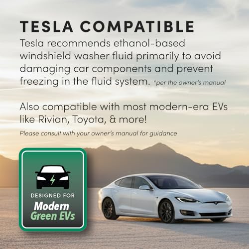 Clean Revolution EV Windshield Washer Fluid, 128oz, 100% Methanol-Free, Winter Ready up to -15F, Compatible with Electric Vehicles & Performance Cars by Clean Revolution - Image 2