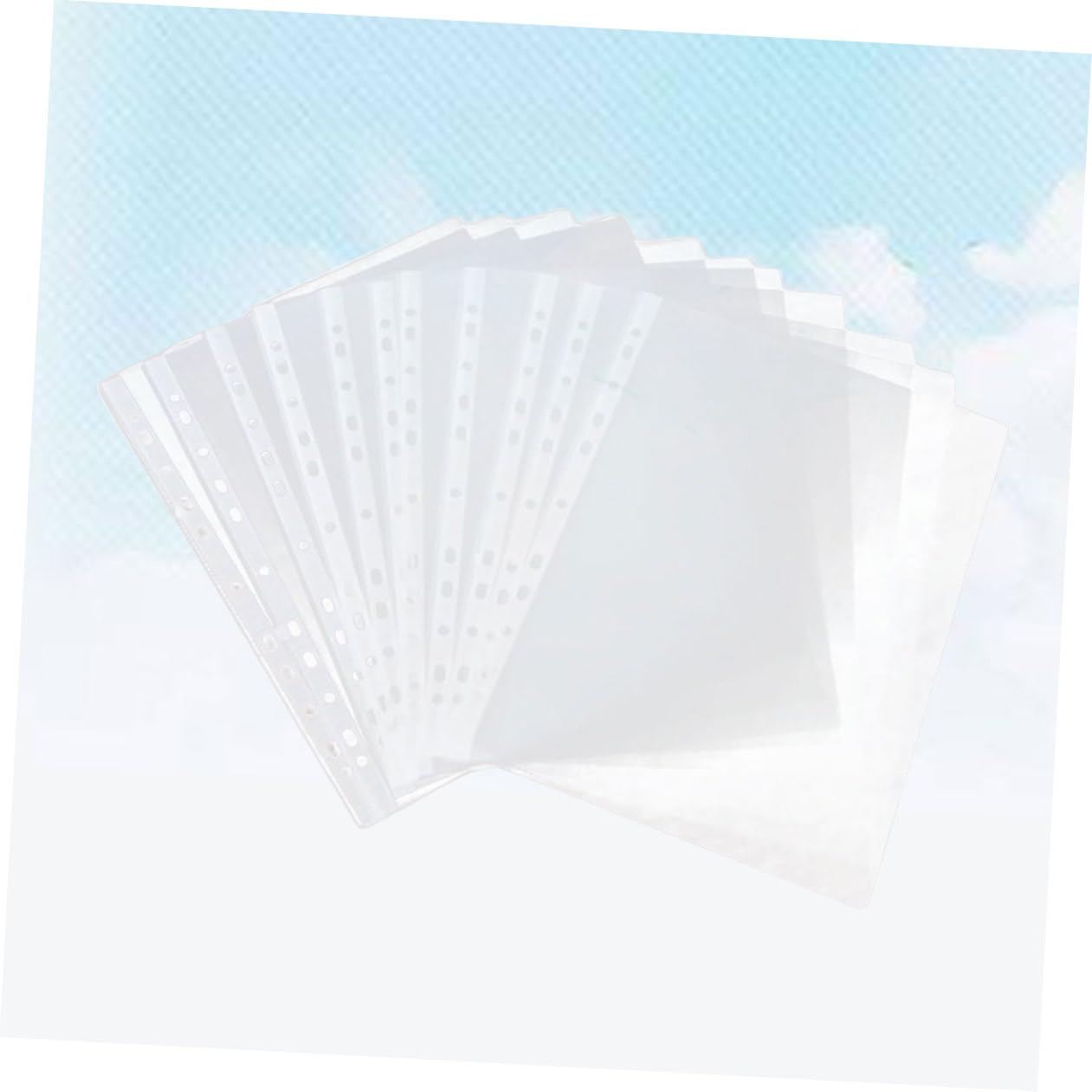 Buste Protettive per Fogli A4 11 Fori Pvc 100 Pezzi | Raccoglitori e Archiviazione, Formato Trasparente, Uso Scuola e Ufficio, Confezione da 100