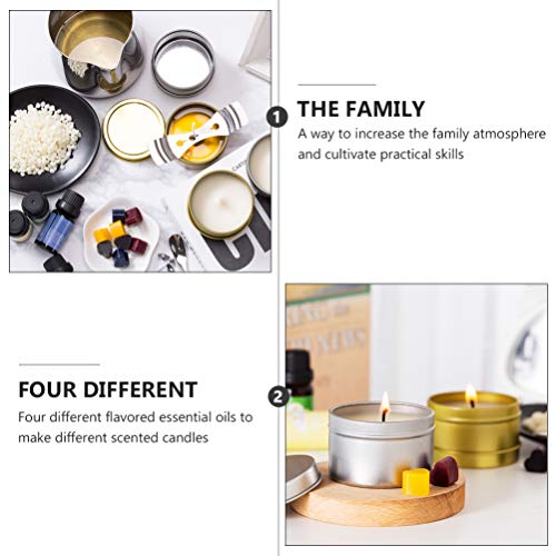 ARTIBETTER Kit de Fabricação de Velas DIY Com 600Ml Copo de Aço Inoxidável Fragrância de Cera de Abe