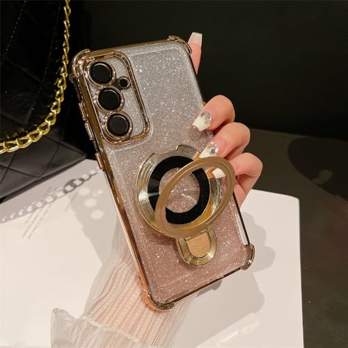 Coque Samsung S23 FE magnétique avec support intégré or