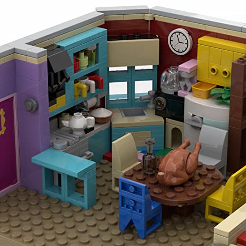 Spide 894 Teile Friends-Monicas Zimmer Bausteine Modellbausatz, Die Fernsehserie MOC Bausteine Spielzeug, Kompatibel mit… – Bild 7
