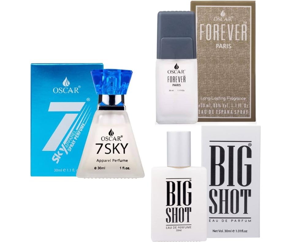 1 BIG SHOT WHITE PERFUME 30ML + 1 FOREVER GREY PERFUME 30ML + 1 (7SKY MYSTY PERFUME 30ML)
