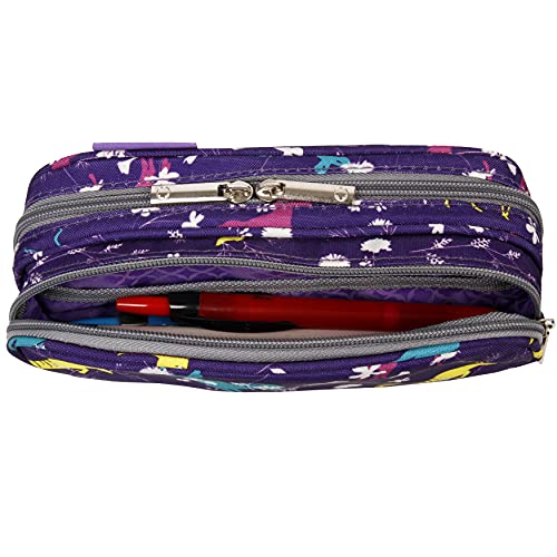 Image of J World Jojo Cute Pencil Case for Kids & Adults. Soft Fabric Zip Pen Bag