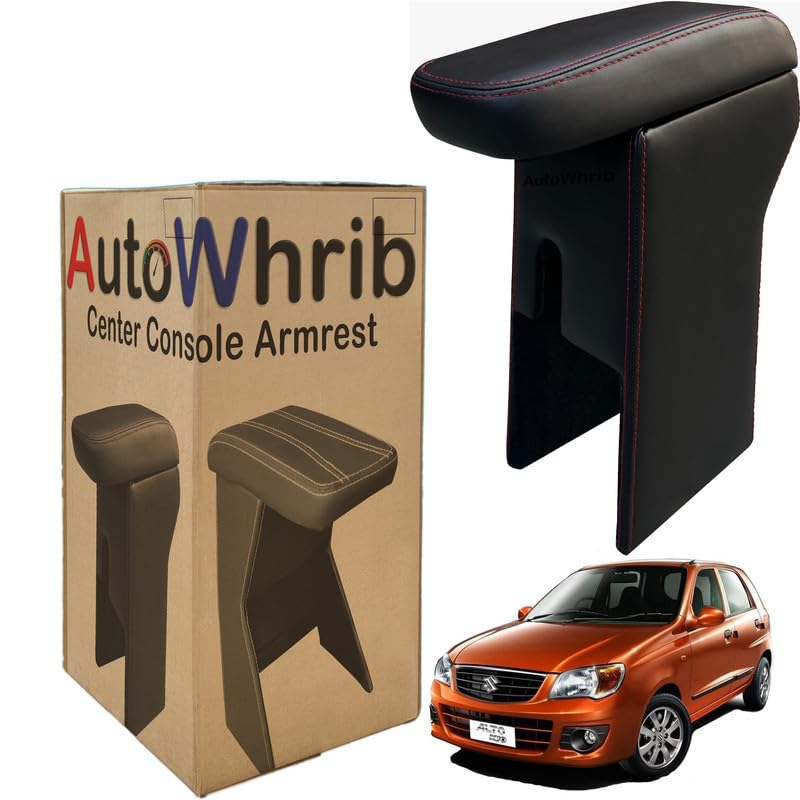 Image of Car Arm Rest For Alto K10 Armrest with Storage Box & Soft Cushion Pad, Luxury Arm Rest, Black Colour